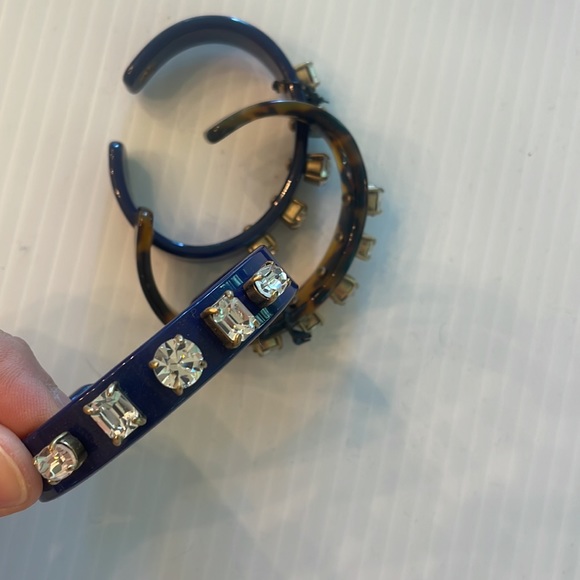 Set of three j crew crystal and resin bangles - Picture 2 of 4